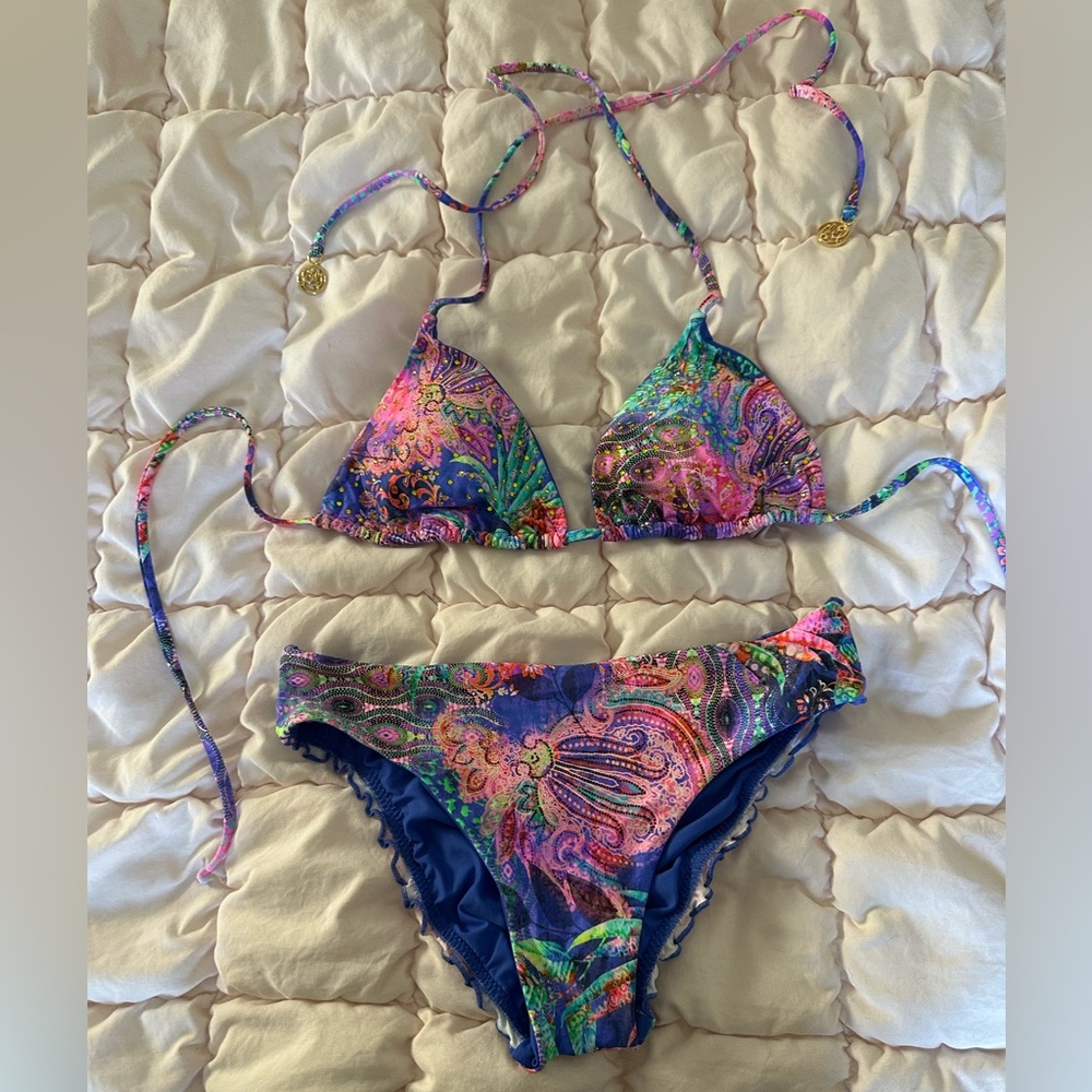 Almost New LULI FAMA 👙Colorful Paisley Bikini Set